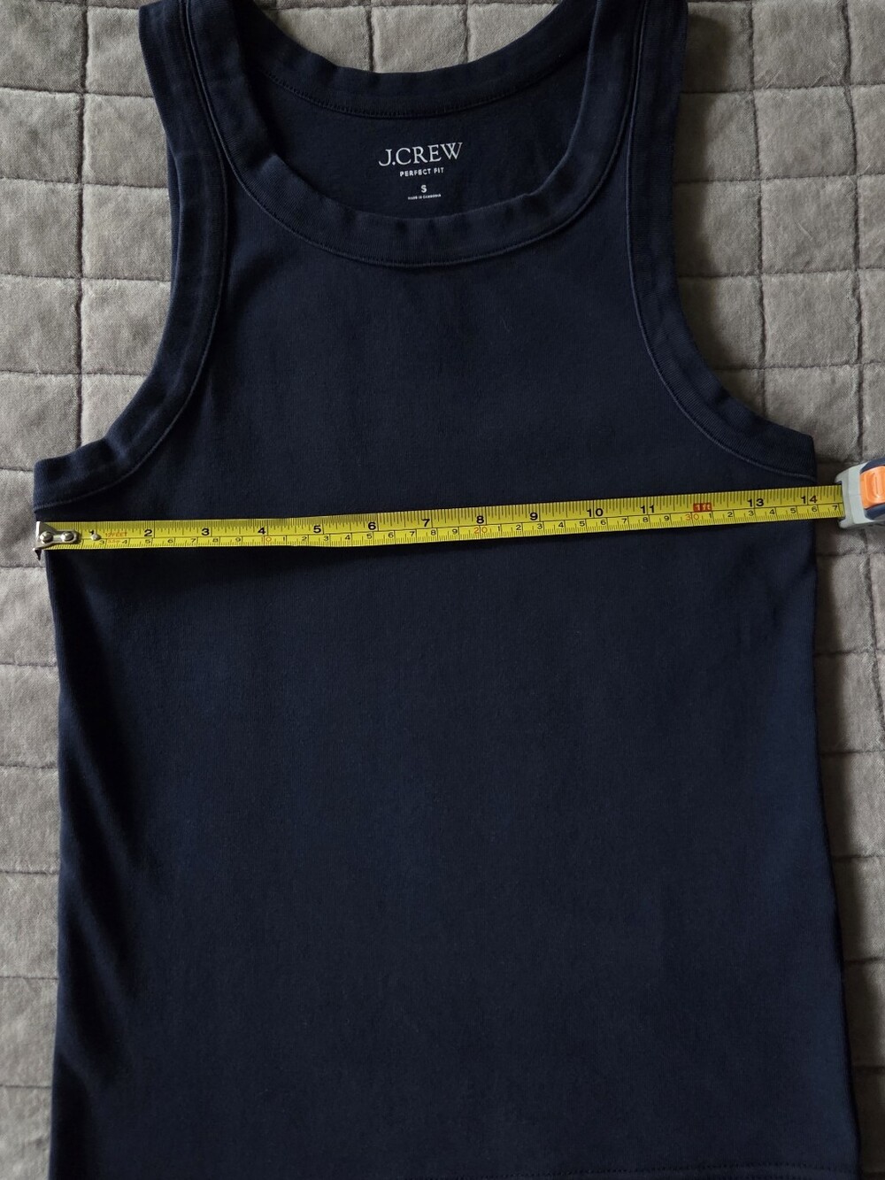 J.Crew Perfect Fit 100% Cotton Tank Women's Size S Color Navy Blue - Picture 5 of 6